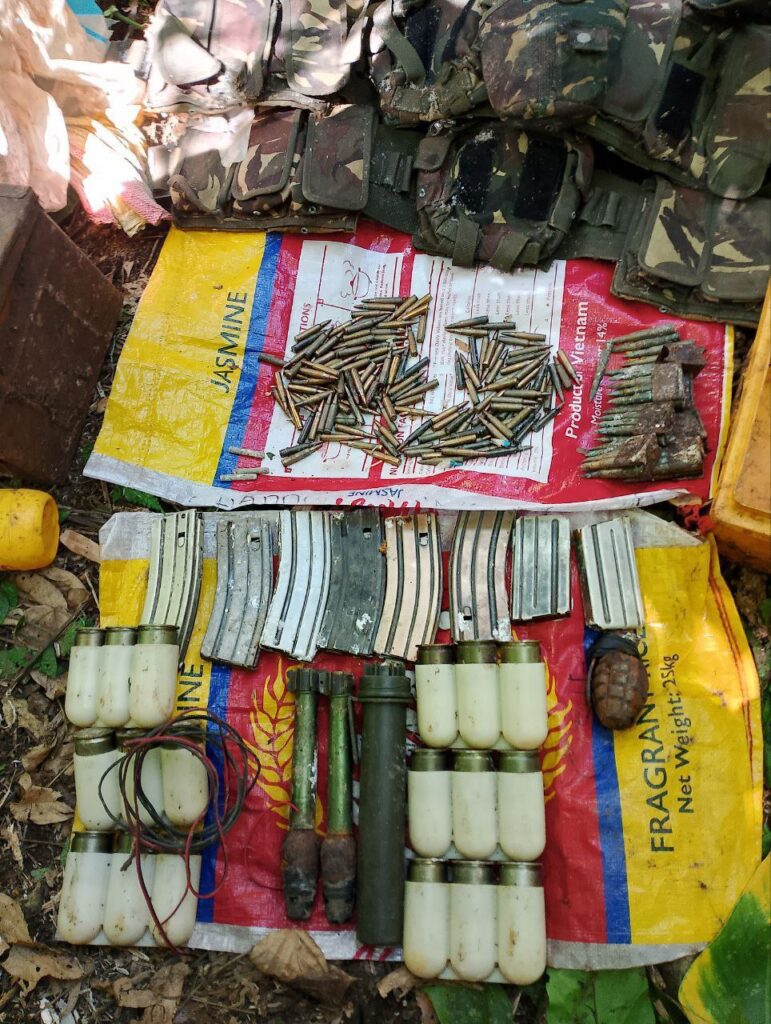 War Materiel, Supply Cache seized in 4ID’s relentless focused military operation in Caraga