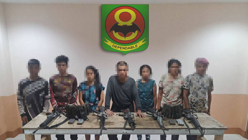 7 CNTs with 5 high-powered firearms surrender to 4ID troops in Bukidnon